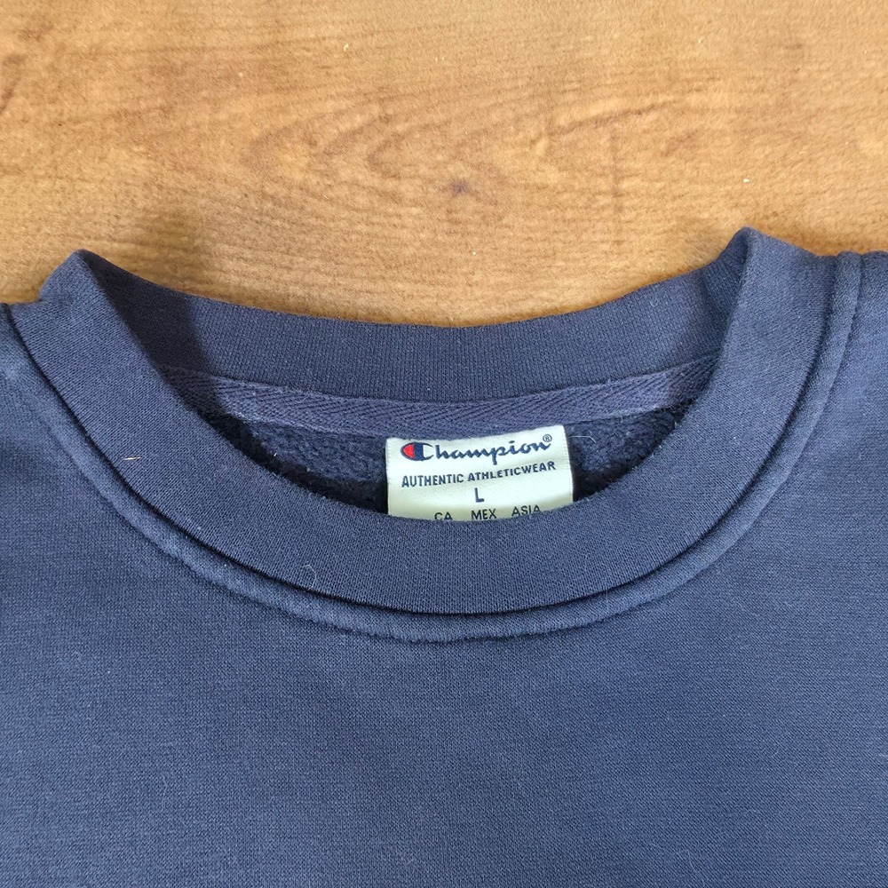 Champion US Navy Midshipmen Sweatshirt Mens L Blue Excellent Graphic Crewneck - Picture 3 of 5